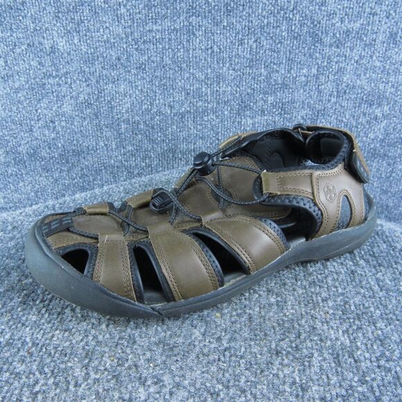 Khombu Travis Men Fisherman Sandals Size 9 Medium‎ Brown Synthetic Drawstring - Picture 1 of 10
